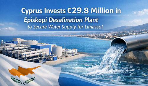 Cyprus Invests €29.8 Million in Episkopi Desalination Plant to Secure Water Supply for Limassol