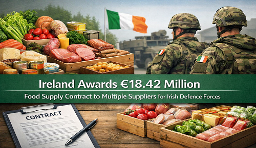 Ireland Awards €18.42 Million Food Supply Contract to Multiple Suppliers for Irish Defence Forces