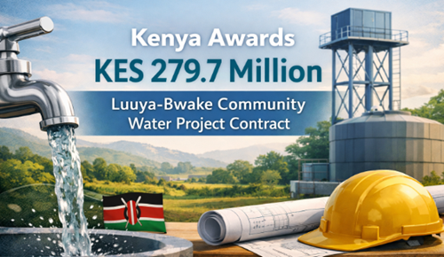 Kenya Awards KES 279.7 Million Luuya-Bwake Community Water Project Contract