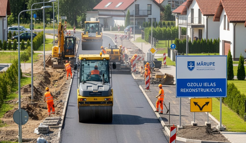 A €2.33 million contract for the reconstruction of Ozolu Street in Latvia is awarded by Mārupe County