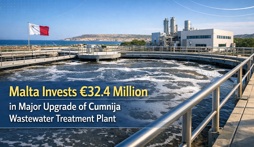 Malta Invests €32.4 Million in Major Upgrade of Cumnija Wastewater Treatment Plant