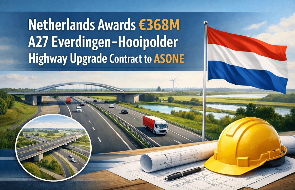Netherlands Awards €368M A27 Everdingen–Hooipolder Highway Upgrade Contract to ASONE