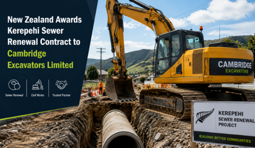 New Zealand Awards Kerepehi Sewer Renewal Contract to Cambridge Excavators...