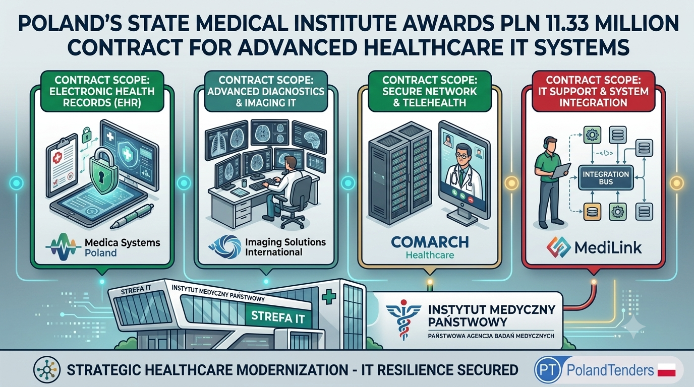 Poland's State Medical Institute Awards PLN 11.33 Million Contract for Advanced Healthcare IT Systems