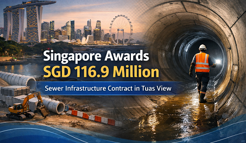 Singapore Awards SGD 116.9 Million Sewer Infrastructure Contract in Tuas View
