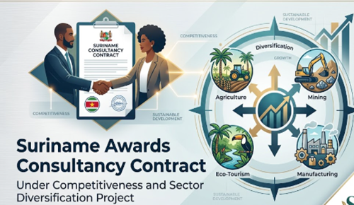 Suriname Awards Consultancy Contract Under Competitiveness and Sector Diversification Project