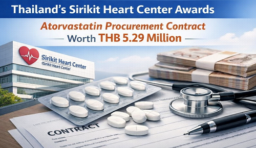 Thailand’s Sirikit Heart Center Awards Atorvastatin Procurement Contract Worth THB 5.29 Million